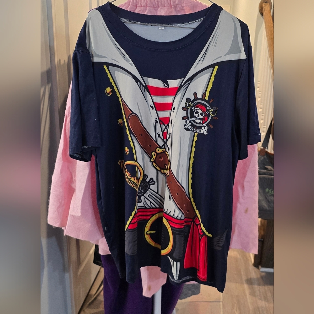 Pirate Themed T-Shirt - Navy Blue